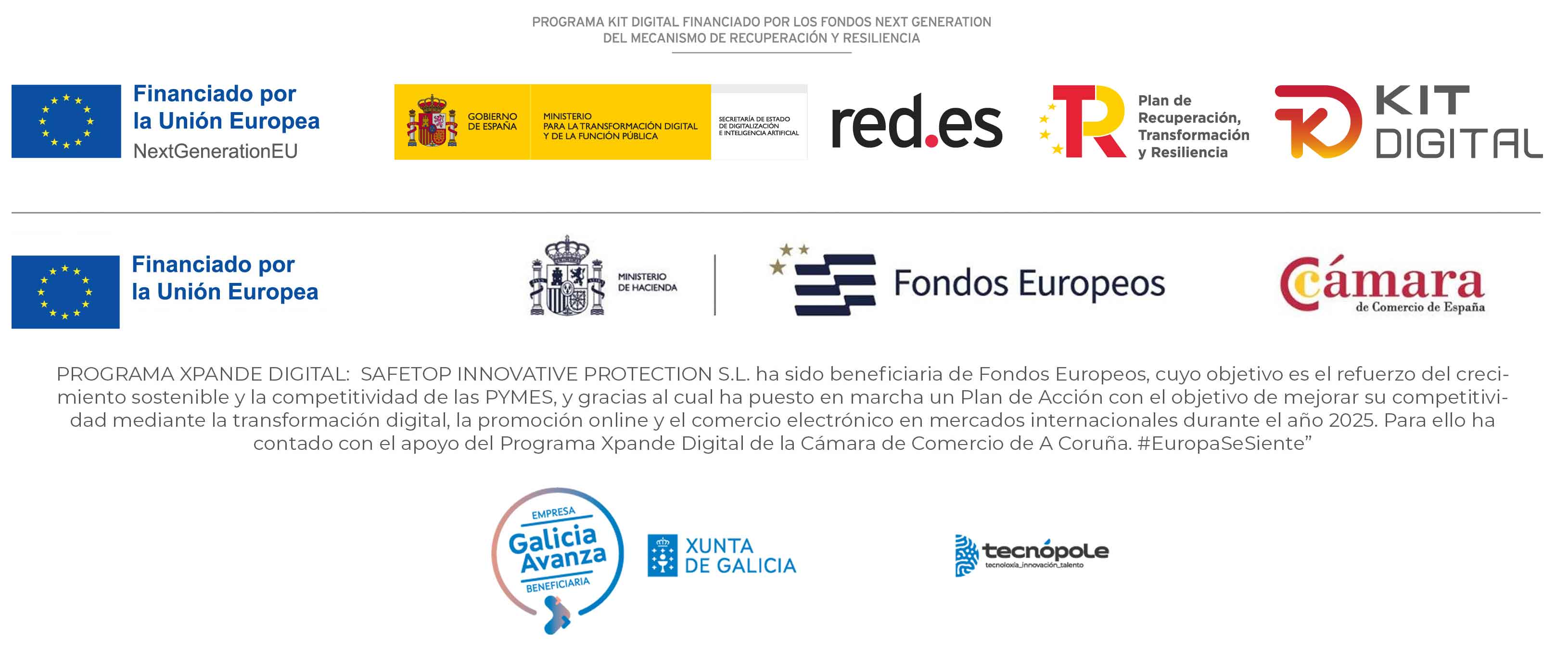 Fondos Europeos Safetop